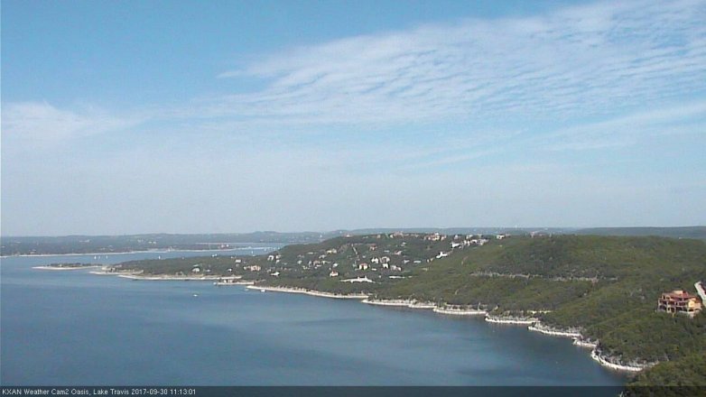 Lake Travis webcam, September 30, 2017 10:30 AM CT
