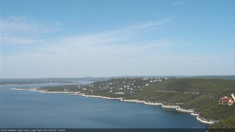 Lake Travis webcam, September 30, 2017 10:50 AM CT