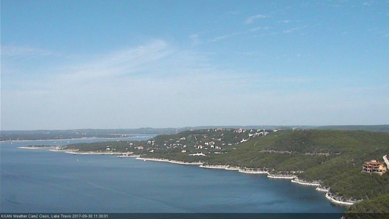 Lake Travis webcam, September 30, 2017 11:00 AM CT