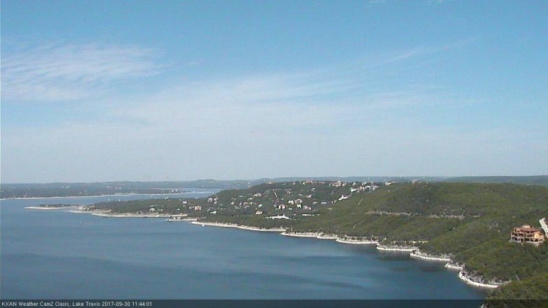 Lake Travis webcam, September 30, 2017 11:05 AM CT