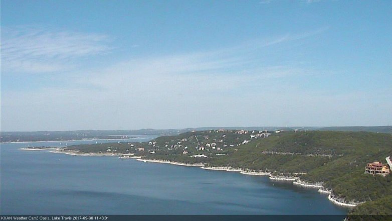 Lake Travis webcam, September 30, 2017 11:10 AM CT