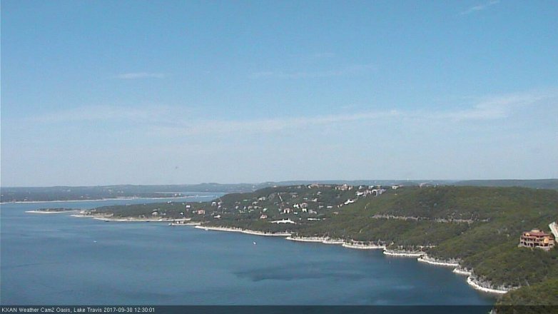 Lake Travis webcam, September 30, 2017 11:40 AM CT