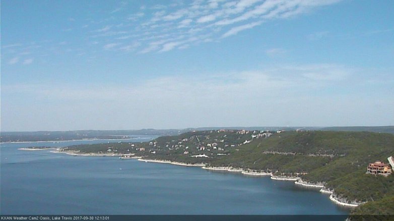 Lake Travis webcam, September 30, 2017 11:45 AM CT