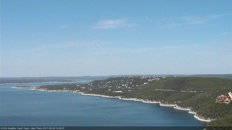 Lake Travis webcam, September 30, 2017 11:55 AM CT