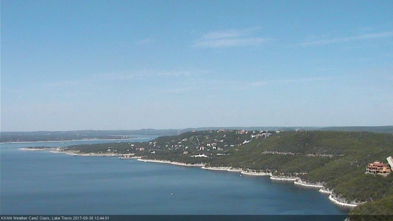 Lake Travis webcam, September 30, 2017 12:10 PM CT