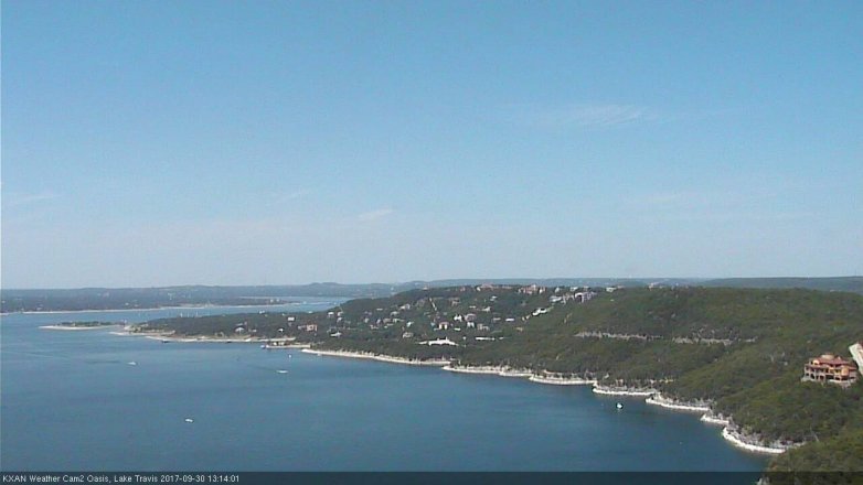 Lake Travis webcam, September 30, 2017 12:35 PM CT