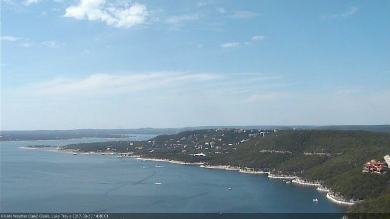 Lake Travis webcam, September 30, 2017 2:00 PM CT