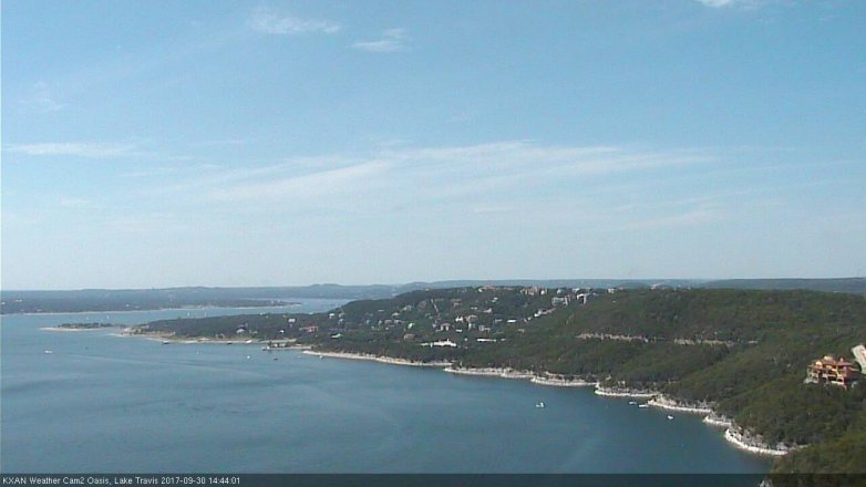 Lake Travis webcam, September 30, 2017 2:10 PM CT