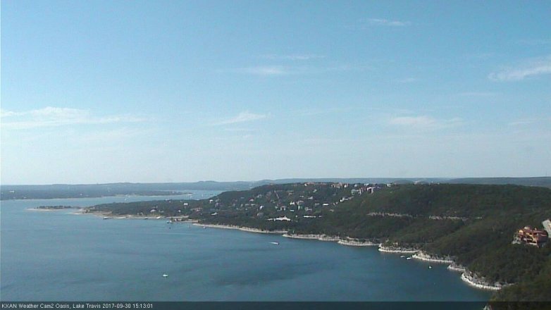Lake Travis webcam, September 30, 2017 2:20 PM CT