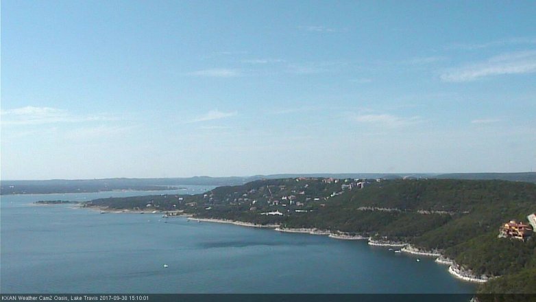 Lake Travis webcam, September 30, 2017 2:40 PM CT