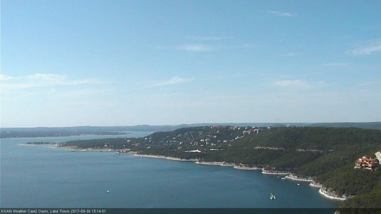 Lake Travis webcam, September 30, 2017 2:45 PM CT