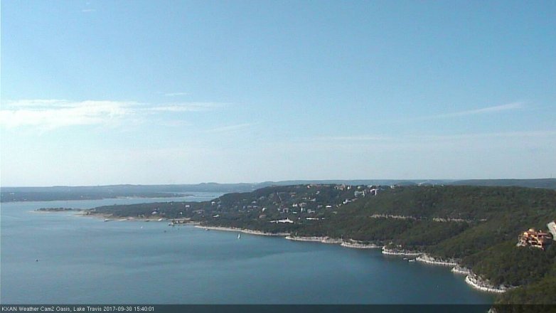 Lake Travis webcam, September 30, 2017 3:00 PM CT