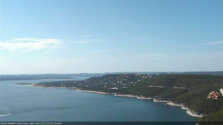 Lake Travis webcam, September 30, 2017 3:10 PM CT