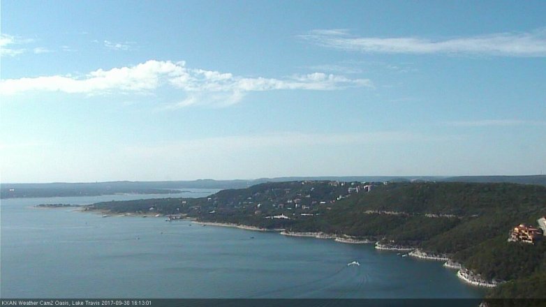 Lake Travis webcam, September 30, 2017 3:30 PM CT