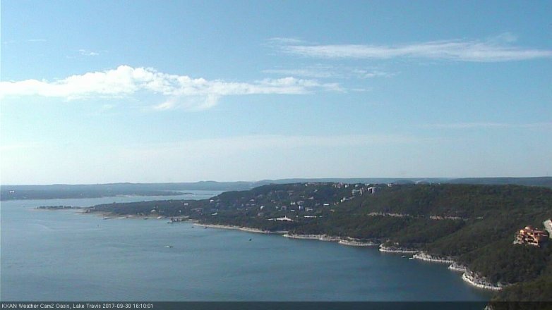 Lake Travis webcam, September 30, 2017 3:35 PM CT