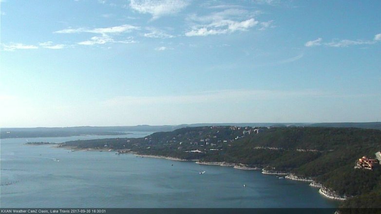 Lake Travis webcam, September 30, 2017 3:40 PM CT