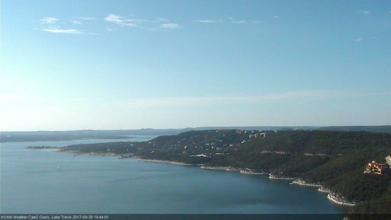 Lake Travis webcam, September 30, 2017 4:00 PM CT