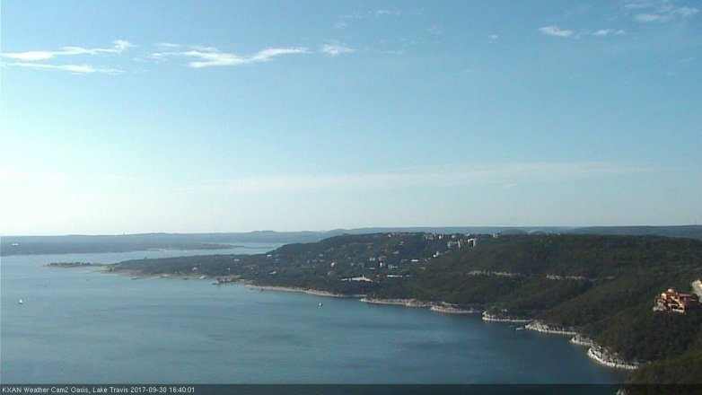 Lake Travis webcam, September 30, 2017 4:10 PM CT
