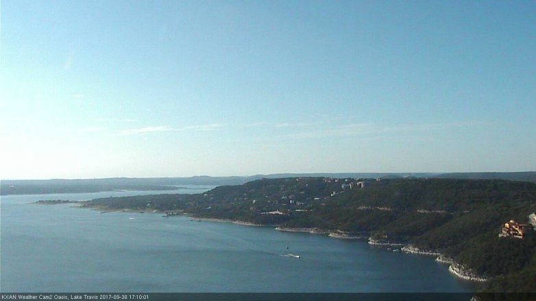 Lake Travis webcam, September 30, 2017 4:15 PM CT