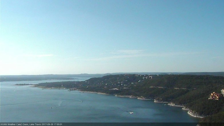 Lake Travis webcam, September 30, 2017 4:30 PM CT