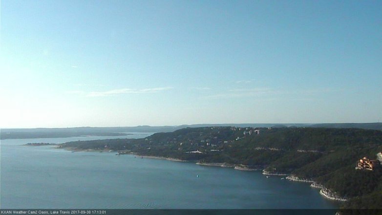 Lake Travis webcam, September 30, 2017 4:35 PM CT