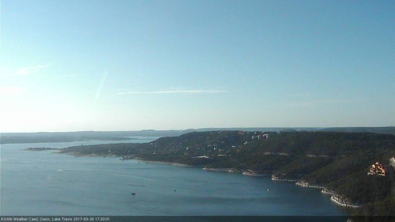 Lake Travis webcam, September 30, 2017 4:40 PM CT