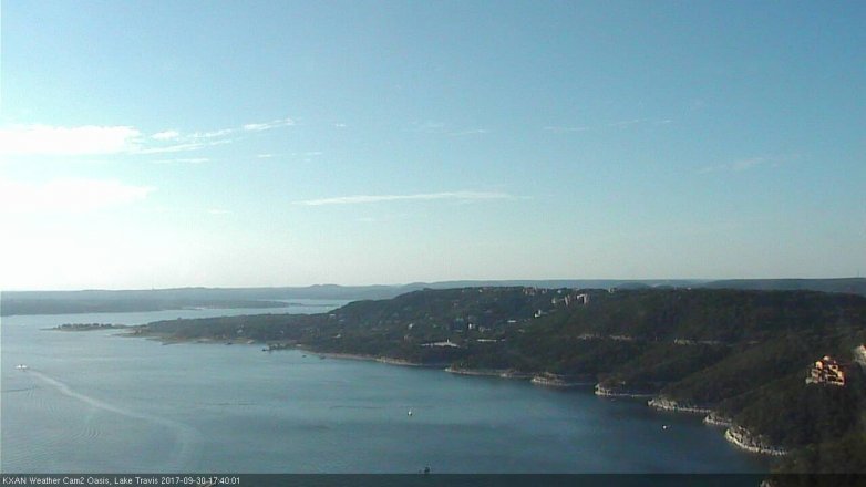Lake Travis webcam, September 30, 2017 5:05 PM CT