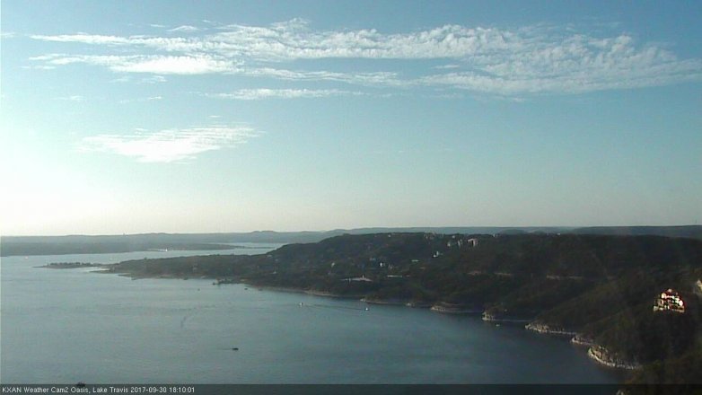 Lake Travis webcam, September 30, 2017 5:20 PM CT