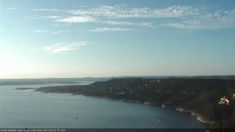 Lake Travis webcam, September 30, 2017 5:30 PM CT