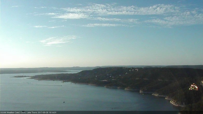 Lake Travis webcam, September 30, 2017 5:35 PM CT