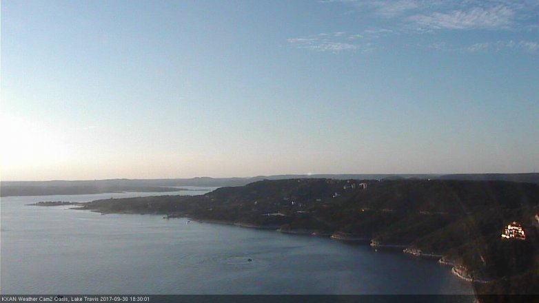 Lake Travis webcam, September 30, 2017 5:50 PM CT