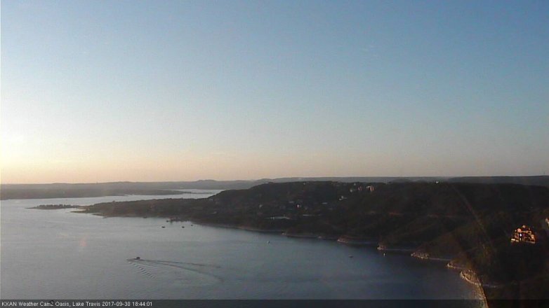 Lake Travis webcam, September 30, 2017 5:55 PM CT