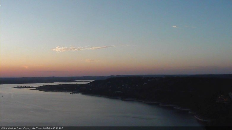 Lake Travis webcam, September 30, 2017 6:20 PM CT