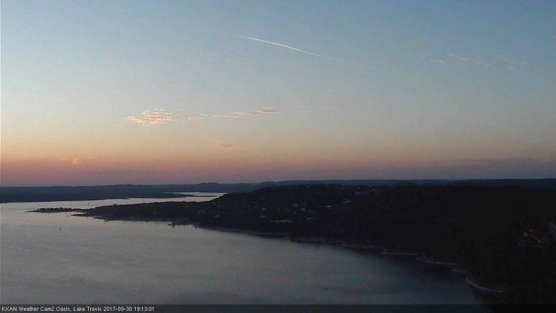 Lake Travis webcam, September 30, 2017 6:40 PM CT