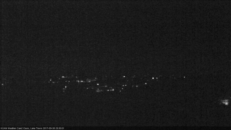 Lake Travis webcam, September 30, 2017 8:00 PM CT