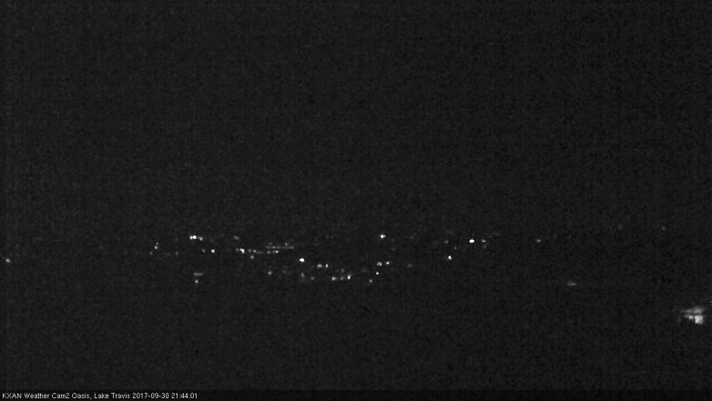 Lake Travis webcam, September 30, 2017 9:15 PM CT