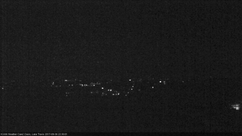 Lake Travis webcam, September 30, 2017 9:50 PM CT