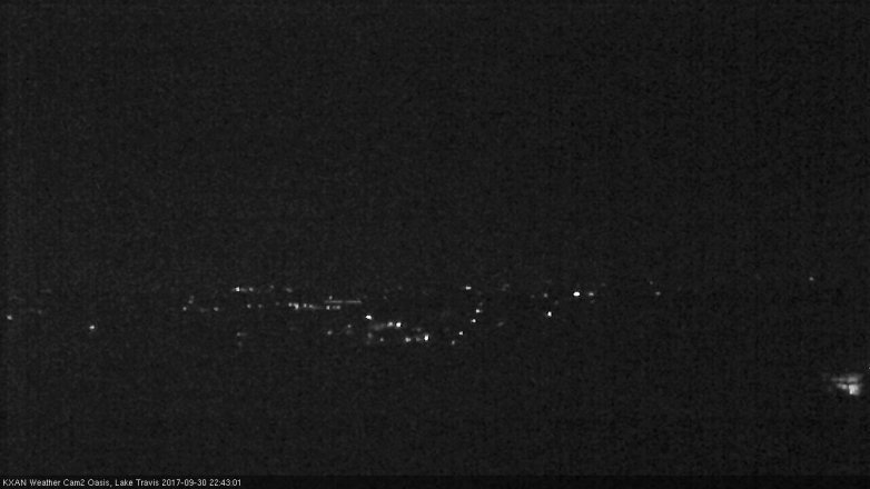 Lake Travis webcam, September 30, 2017 10:10 PM CT