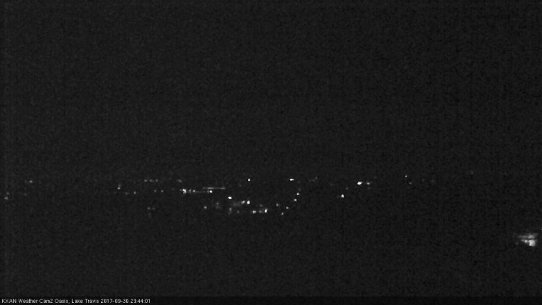 Lake Travis webcam, September 30, 2017 11:00 PM CT