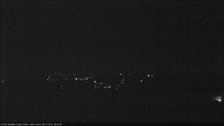 Lake Travis webcam, September 30, 2017 11:25 PM CT