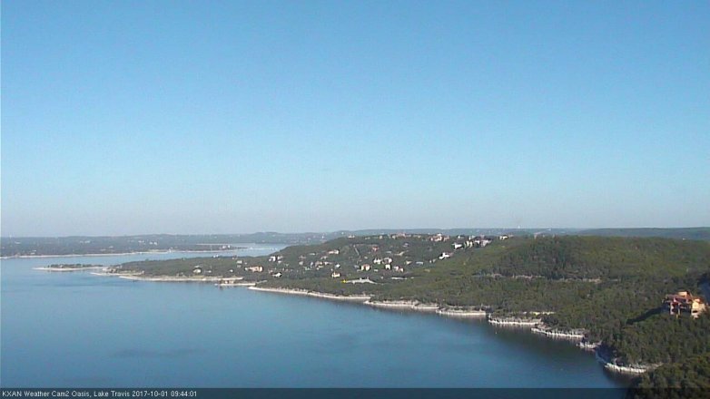 Lake Travis webcam, October 1, 2017 9:00 AM CT