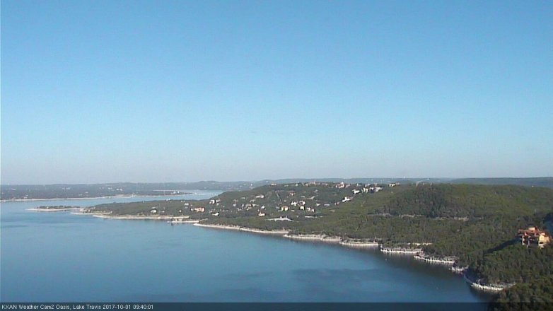 Lake Travis webcam, October 1, 2017 9:10 AM CT