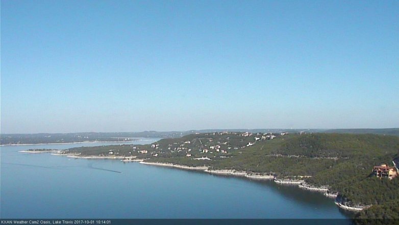 Lake Travis webcam, October 1, 2017 9:20 AM CT