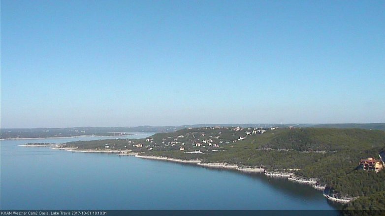 Lake Travis webcam, October 1, 2017 9:30 AM CT