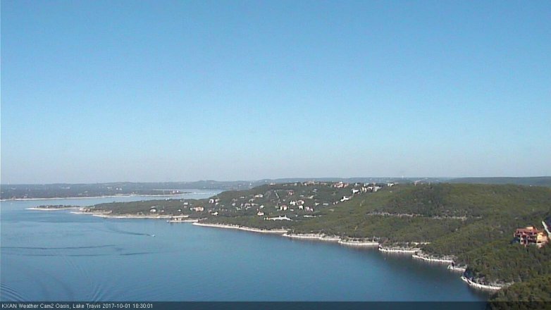 Lake Travis webcam, October 1, 2017 9:35 AM CT