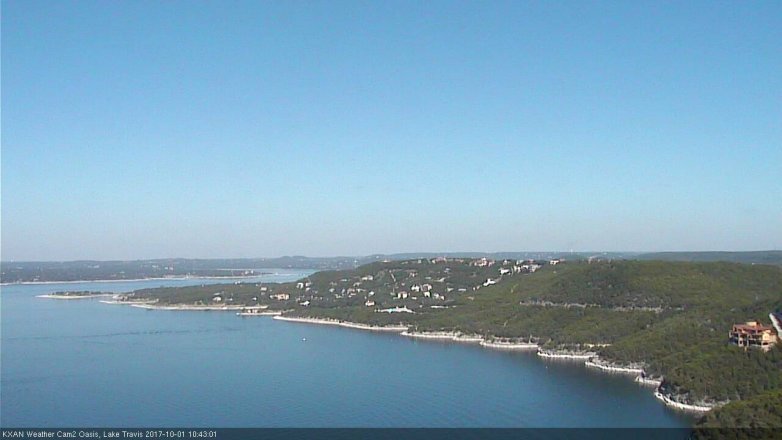 Lake Travis webcam, October 1, 2017 9:50 AM CT