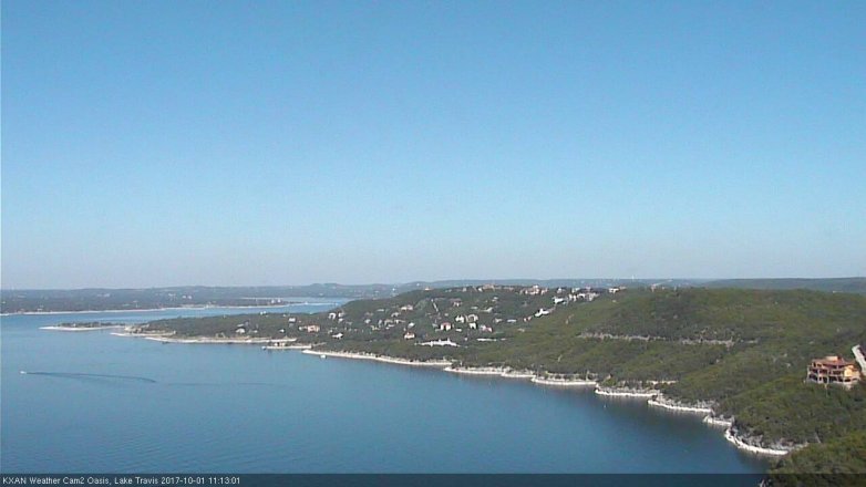Lake Travis webcam, October 1, 2017 10:30 AM CT