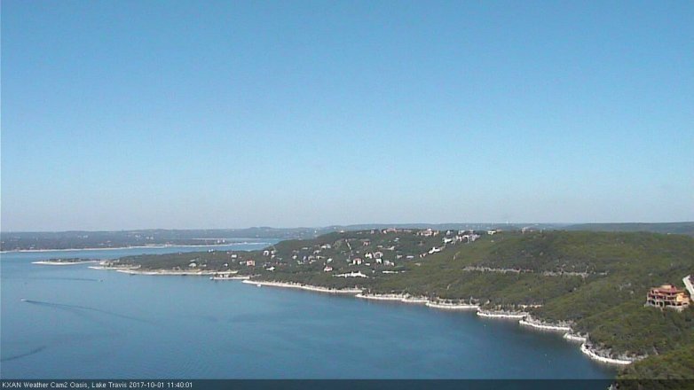 Lake Travis webcam, October 1, 2017 11:05 AM CT
