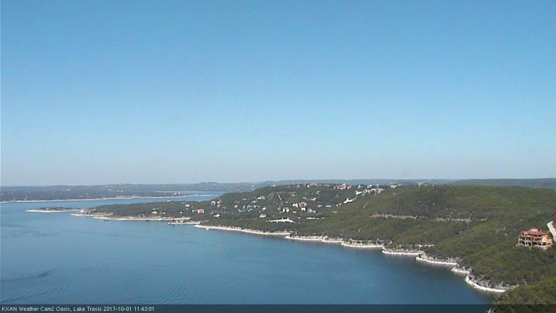Lake Travis webcam, October 1, 2017 11:10 AM CT