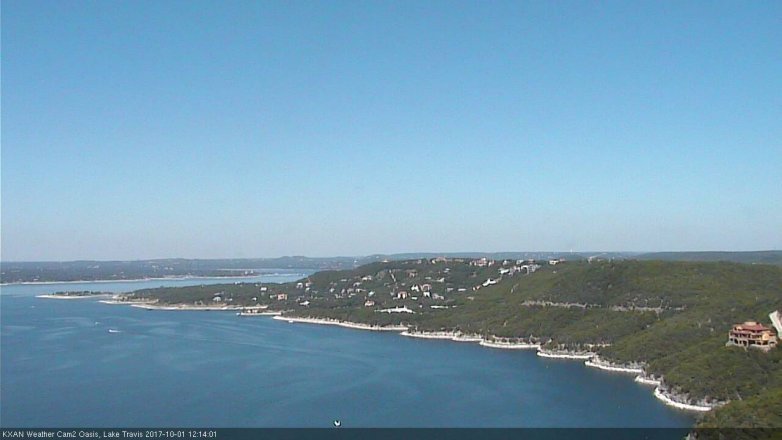 Lake Travis webcam, October 1, 2017 11:20 AM CT